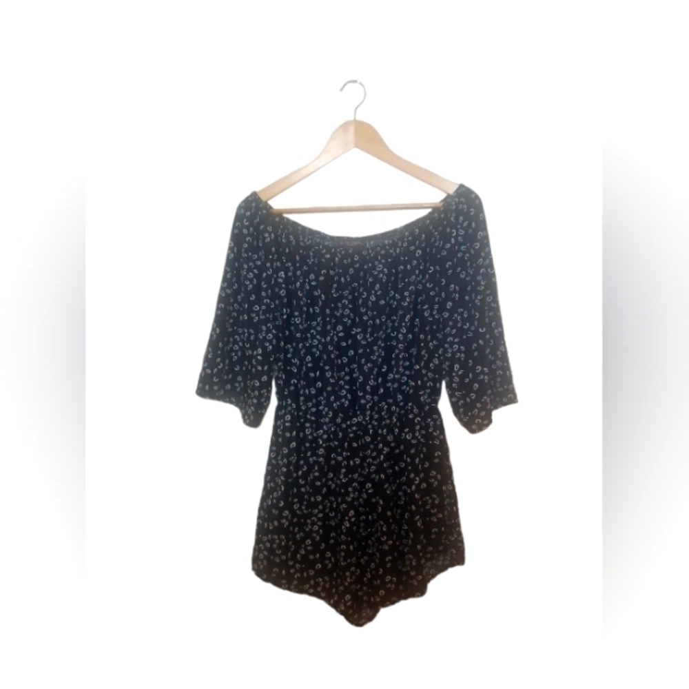 Black Summer Off Shoulder Romper